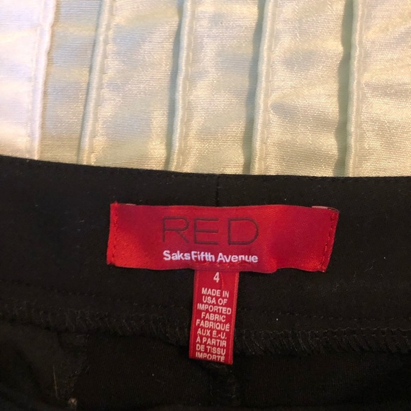 Red Saks Fifth Avenue black moto pants size 4 - Picture 3 of 5
